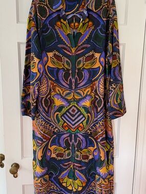 Marie Oliver Multicolor Paisley Maxi Dress — Purple, Green, Yellow